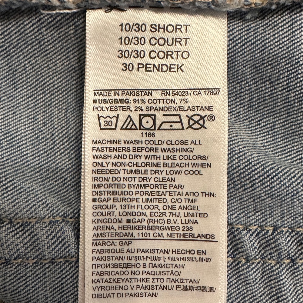 Gap Mid Rise Baby Boot Jeans SZ 10/30 Short - Picture 4 of 4